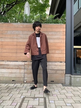 「アイテム（スリッポン）」を使った、shuuhei9さん（メンズ・180cm）の春コーディネート