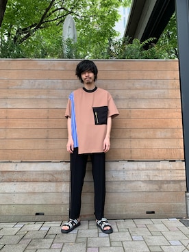 「アイテム（サンダル）」を使った、shuuhei9さん（メンズ・180cm）の春コーディネート