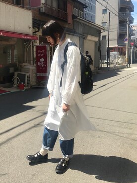 「アイテム（シャツワンピース）」を使った、あーさん（レディース・164cm・20代）の春コーディネート