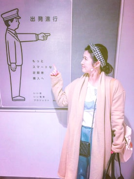 「SM2（エスエムツー）のアイテム（チェスターコート）」を使った、薇妮豬さん（レディース・156cm）の春コーディネート
