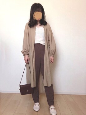 「GeeRA（ジーラ）のアイテム（シャツワンピース）」を使った、𝕡𝕪𝕠𝕟 ⋆⑅さん（レディース・152cm）の秋コーディネート
