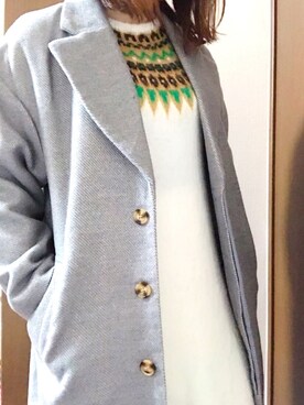 「ローリーズファーム(LOWRYS FARM)」｜「アイテム（チェスターコート）」を使った、himeさん（レディース・162cm）の冬コーディネート