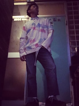 「reyn spooner（レインスプーナー）のアイテム（シャツ/ブラウス、ホワイト系）」を使った、鈴木はるさん（メンズ・165cm）の冬コーディネート