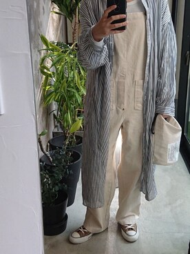 「SM2（エスエムツー）のアイテム（シャツワンピース）」を使った、＊★YY★＊さん（レディース・160cm）の春コーディネート