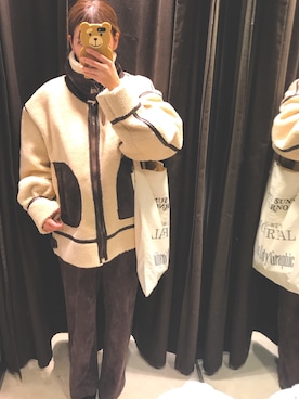 「YELLOWS PLUS（イエローズプラス）のアイテム（その他アウター）」を使った、まきちさん（レディース・152cm）の冬コーディネート