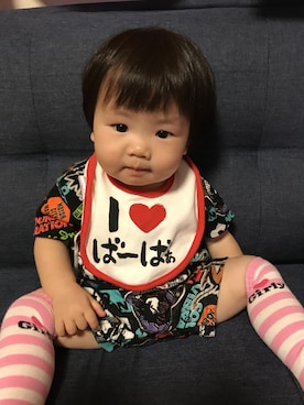 「JOEY HYSTERIC（ジョーイヒステリック）のアイテム」を使った、Ayayanさん（キッズ・70cm）の秋コーディネート