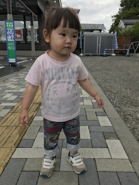 「ロック」｜Ayayanさん（キッズ・80cm）の夏コーディネート