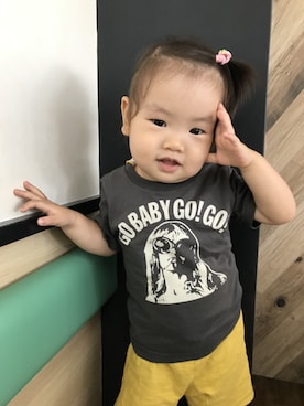 「JOEY HYSTERIC（ジョーイヒステリック）のアイテム」を使った、Ayayanさん（キッズ・80cm）の秋コーディネート