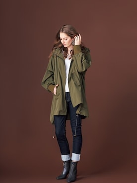 「アイテム（マウンテンパーカー）」を使った、AN Closetさん（レディース・165cm）の夏コーディネート