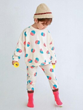 「DHOLIC kids（ディーホリックキッズ）のアイテム（トップス）」を使った、DHOLICkidsさん（キッズ・100cm）の春コーディネート