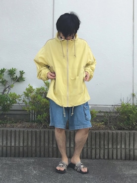 「is-ness（イズネス）のアイテム（サンダル）」を使った、Fjtk03さん（メンズ・168cm）の春コーディネート