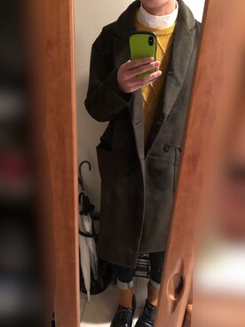 「EMMA CLOTHES（エマクローズ）のアイテム（その他アウター）」を使った、ナスカさん（メンズ・179cm）の冬コーディネート