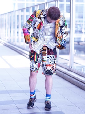 「アイテム（モカシン/デッキシューズ）」を使った、dawawaさん（メンズ・177cm・20代）の秋コーディネート