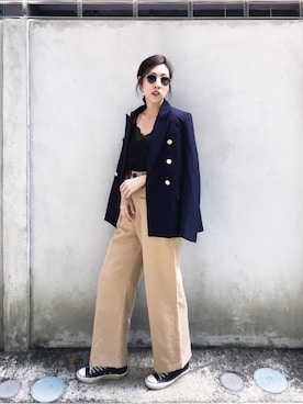 「coordinate」｜「アイテム（スラックス）」を使った、W.さん（レディース・164cm）の秋コーディネート