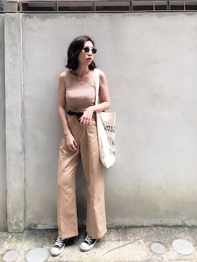 「MARGARET HOWEEL」｜W.さん（レディース・164cm）の秋コーディネート