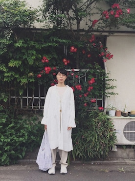「mame」｜「アイテム（スラックス）」を使った、小谷実由さん（レディース・167cm）の春コーディネート