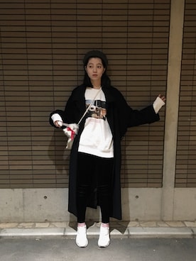 「mame（マメ）のアイテム（ジャケット/アウター）」を使った、小谷実由さん（レディース・167cm）の秋コーディネート