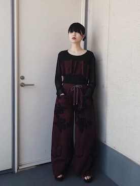 「malamute（マラミュート）のアイテム」を使った、小谷実由さん（レディース・167cm）の冬コーディネート