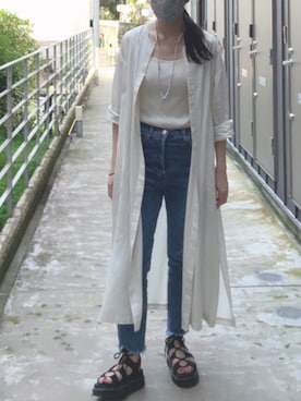 「JOURNAL STANDARD relume（ジャーナルスタンダード　レリューム）のアイテム（シャツワンピース）」を使った、chi7hi2ro8さん（レディース・163cm）の夏コーディネート