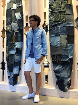 「アイテム（タンクトップ）」を使った、はらちゃんさん（メンズ・168cm・30代）の夏コーディネート