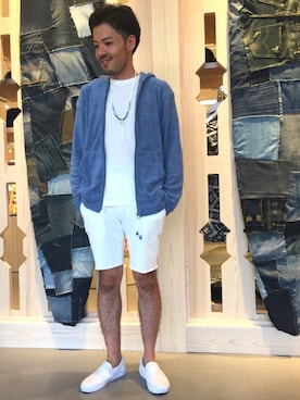 「ノーティードッグ」｜「アイテム（アクセサリー）」を使った、はらちゃんさん（メンズ・168cm）の夏コーディネート