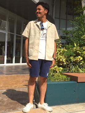 「ノーティードッグ」｜はらちゃんさん（メンズ・168cm）の夏コーディネート