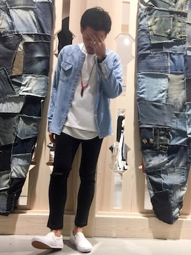 「アイテム（ネックレス）」を使った、はらちゃんさん（メンズ・168cm・30代）の秋コーディネート