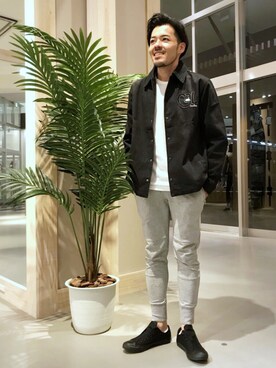 「アイテム（カバーオール）」を使った、はらちゃんさん（メンズ・168cm・30代）の冬コーディネート