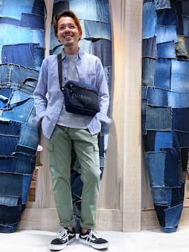 「アイテム（ショルダーバッグ）」を使った、はらちゃんさん（メンズ・168cm・30代）の春コーディネート