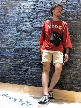 「ノーティードッグ」｜「アイテム（アクセサリー）」を使った、はらちゃんさん（メンズ・168cm）の夏コーディネート