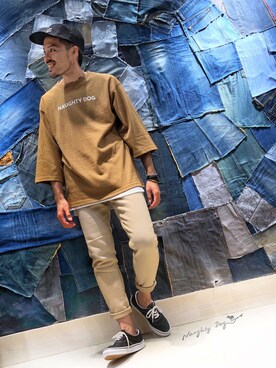 「BEN DAVIS（ベンデイビス）のアイテム（キャップ）」を使った、はらちゃんさん（メンズ・168cm）の夏コーディネート