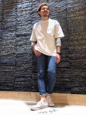 「ノーティードッグ」｜はらちゃんさん（メンズ・168cm）の春コーディネート