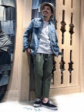 「Dickies（ディッキーズ）のアイテム（帽子）」を使った、はらちゃんさん（メンズ・168cm）の春コーディネート