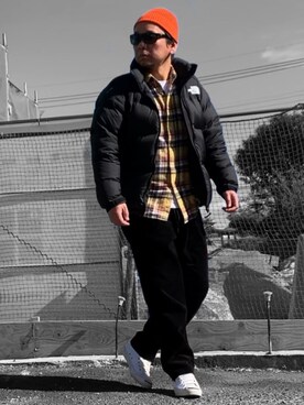 「ジャックパーセル」｜「アイテム（ダウンジャケット/コート）」を使った、Kemujiさん（メンズ・170cm）の冬コーディネート