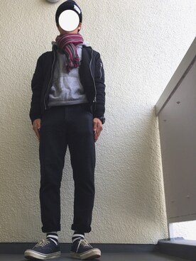 「FLASH REPORT（フラッシュリポート）のアイテム（ジャケット/アウター）」を使った、Yuki.さん（メンズ・168cm）の冬コーディネート