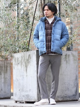 「417 by EDIFICE」｜「アイテム（ブルゾン）」を使った、FUMIさん（メンズ・175cm）の冬コーディネート