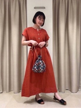 リトアニアリネンワンピースを使った人気ファッションコーディネート Wear