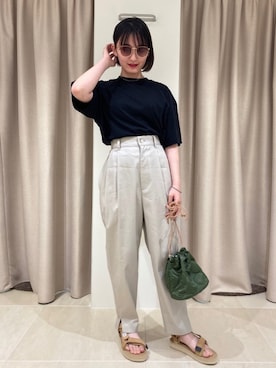 「ALWEL（オルウエル）のアイテム」を使った、suuさん（レディース・151cm）の夏コーディネート