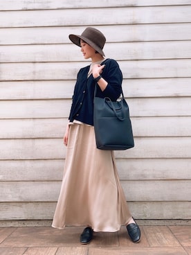 「collex（コレックス）のアイテム（帽子）」を使った、suuさん（レディース・151cm）の春コーディネート