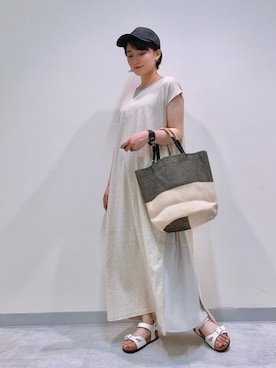「collex（コレックス）のアイテム（帽子）」を使った、suuさん（レディース・151cm）の夏コーディネート