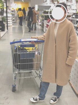 「CONVERSE（コンバース）のconverse（コンバース） ALL STAR OX（オールスターOX）（スニーカー）」を使った、camelonさん（レディース・159cm）の冬コーディネート