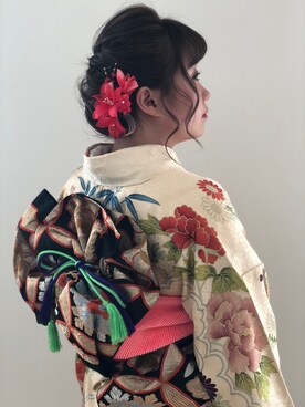 「振袖 成人式」｜camelonさん（レディース・159cm）の冬コーディネート