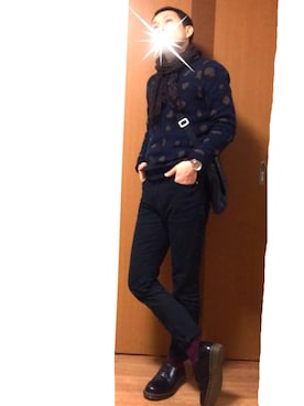 「COMME CA COLLECTION（コムサ・コレクション）のアイテム」を使った、watallica.7さん（メンズ・171cm）の冬コーディネート