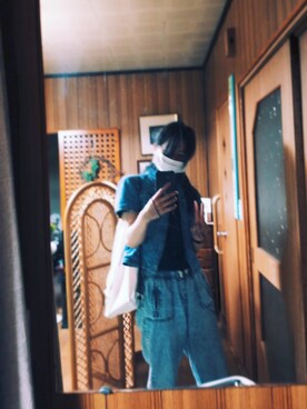 「ZARA（ザラ）のアイテム（トップス、ブラック系）」を使った、きむさん（レディース・157cm）の秋コーディネート