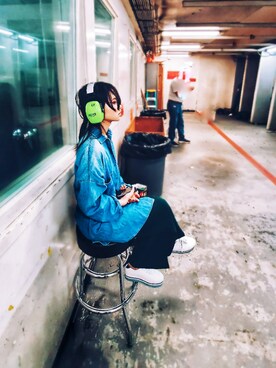 「ZARA（ザラ）のアイテム（パンツ、グリーン系）」を使った、きむさん（レディース・157cm）の秋コーディネート