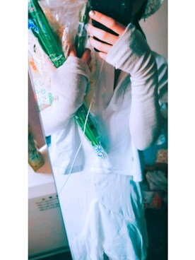 「ZARA（ザラ）のアイテム（シャツ/ブラウス、ホワイト系）」を使った、きむさん（レディース・157cm）の春コーディネート