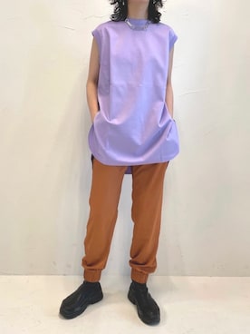 「ジョガーパンツ」｜bleublanc_zozoさん（レディース・160cm）の夏コーディネート