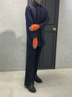 「アイテム（カーディガン/ボレロ、オレンジ系）」を使った、bleublanc_zozoさん（レディース・160cm）の秋コーディネート