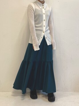 「アイテム（ニット/セーター）」を使った、bleublanc_zozoさん（レディース）の秋コーディネート