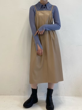 「アイテム（ワンピース/ドレス）」を使った、bleublanc_zozoさん（レディース）の秋コーディネート